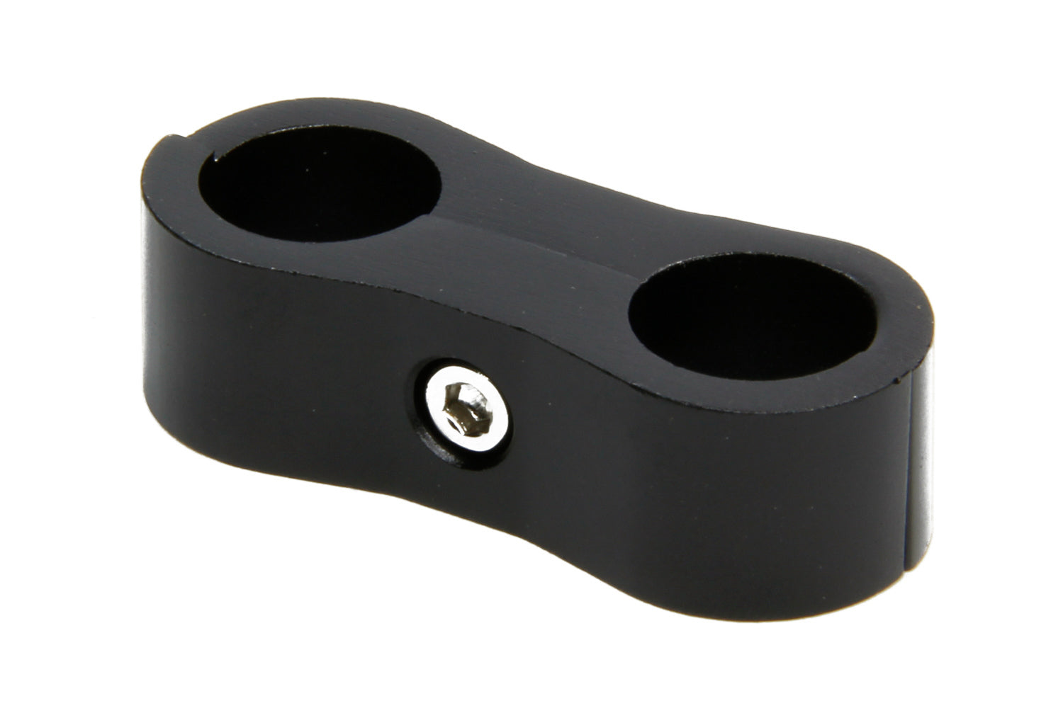 Vibrant Performance Hose / Tube Separators - Two 0.5 in Holes - Aluminum - Black Anodized - Each