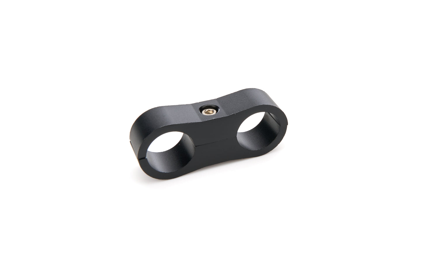 Vibrant Performance Hose / Tube Separators - Two 0.625 in Holes - Aluminum - Black Anodized - Each