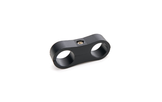 Vibrant Performance Hose / Tube Separators - Two 0.625 in Holes - Aluminum - Black Anodized - Each