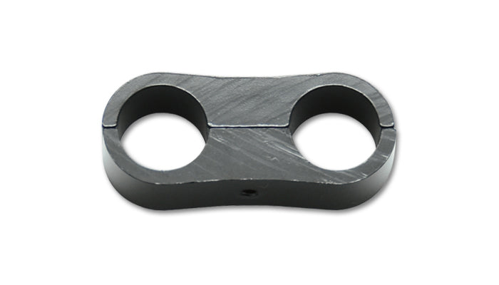 Vibrant Performance Hose / Tube Separators - Two 0.688 in Holes - Aluminum - Black Anodized - Each