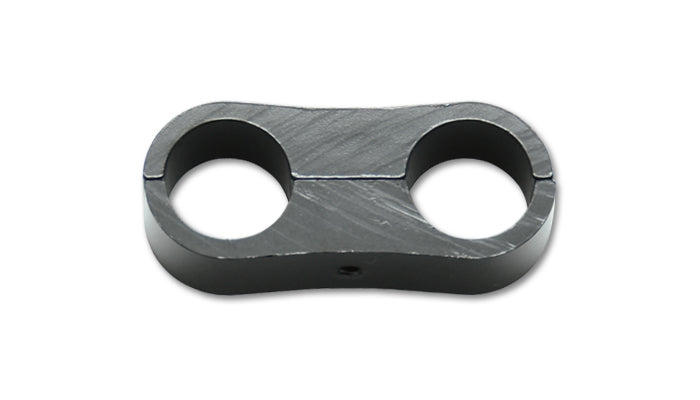 Vibrant Performance Hose / Tube Separators - Two 1 in Holes - Aluminum - Black Anodized - Each