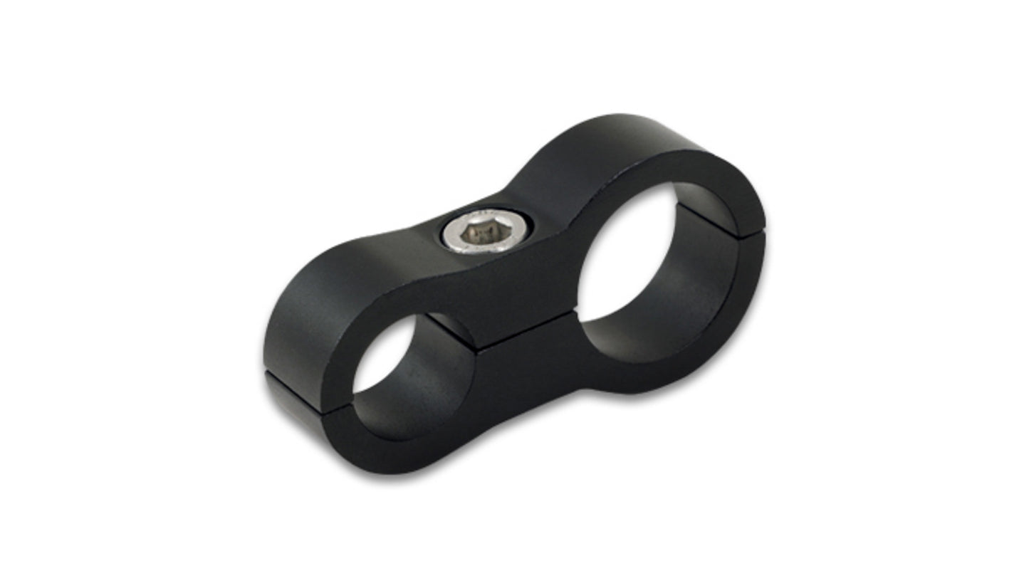 Vibrant Performance Hose / Tube Separators - 0.563 in / 0.688 in Holes - Aluminum - Black Anodized - Each