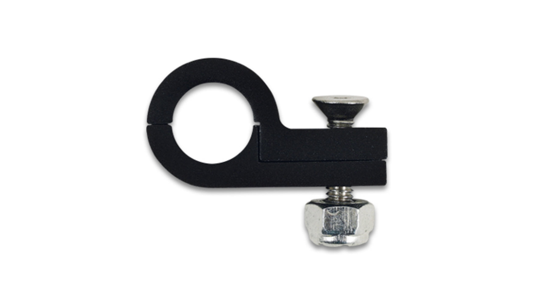 Vibrant Performance Line Clamp - 2-Piece - 0.5 in ID - Aluminum - Black Anodized - Each
