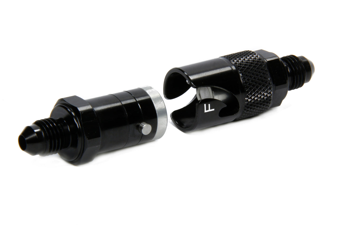 Vibrant Performance Fitting - Quick Disconnect - Both Halves to 4 AN Male - Aluminum - Black Anodized - Kit