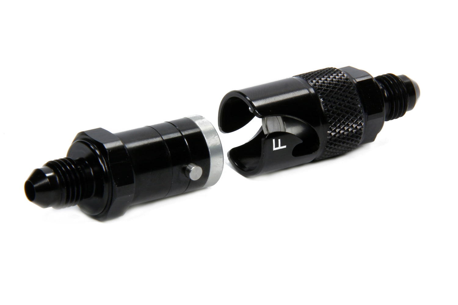 Vibrant Performance Fitting - Quick Disconnect - Both Halves to 4 AN Male - Aluminum - Black Anodized - Kit