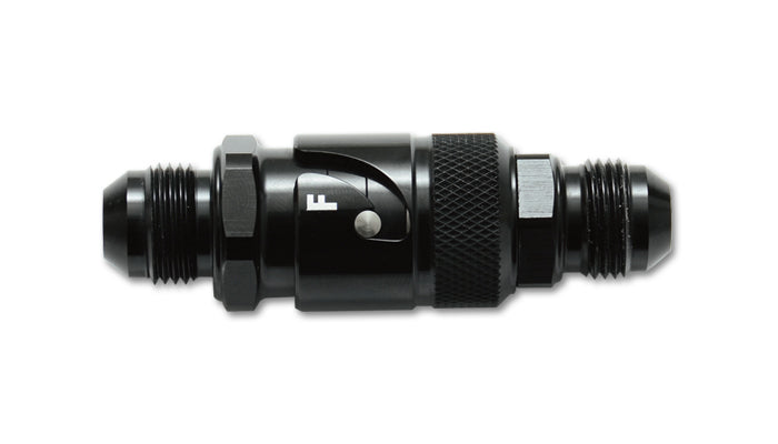 Vibrant Performance Fitting - Quick Disconnect - Both Halves to 10 AN Male - Aluminum - Black Anodized - Kit