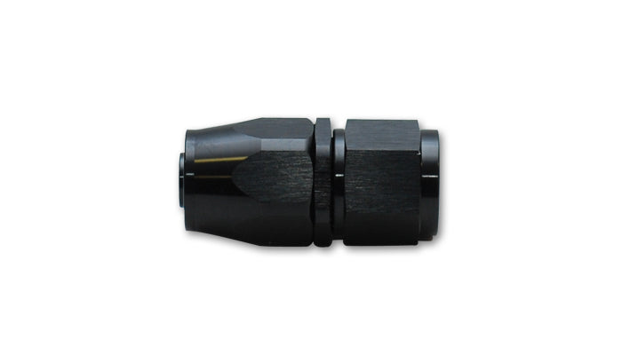Vibrant Performance Fitting - Hose End - Straight - 4 AN Hose to 4 AN Female Flare - Aluminum - Black Anodized - Each