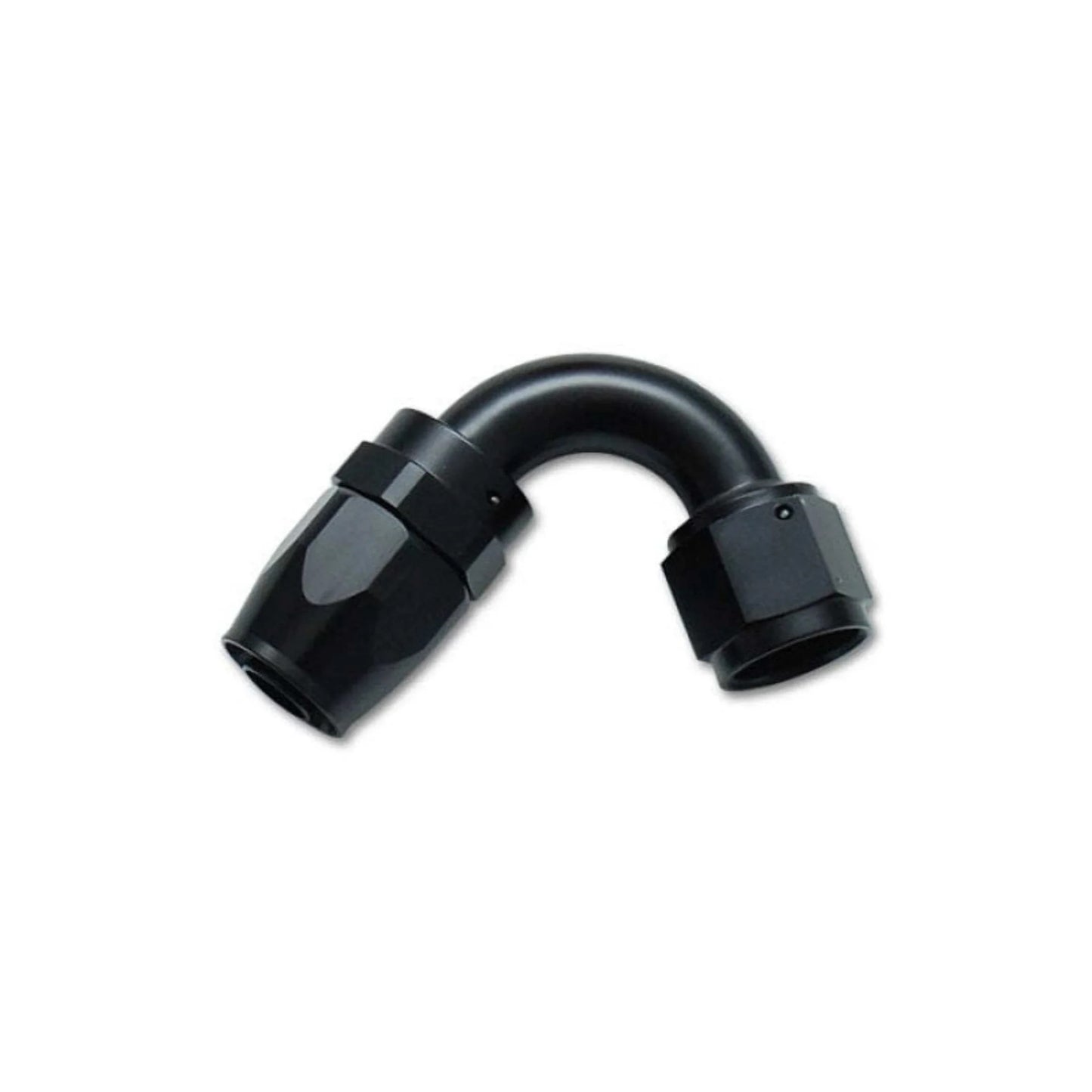 Vibrant Performance Fitting - Hose End - 120 Degree - 8 AN Hose to 8 AN Female - Swivel - Aluminum - Black Anodized -