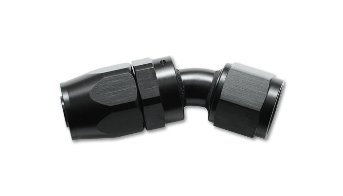 Vibrant Performance Fitting - Hose End - 30 Degree - 8 AN Hose to 8 AN Female - Swivel - Aluminum - Black Anodized -