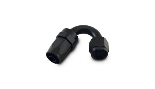 Vibrant Performance Fitting - Hose End - 150 Degree - 20 AN Hose to 20 AN Female - Swivel - Aluminum - Black Anodized