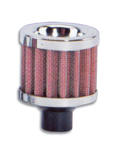 Vibrant Performance Breather - Clamp-On - Round - 5/8 in OD Tube - 2-1/8 in Round - 2-5/8 in Tall - Reusable - Steel -