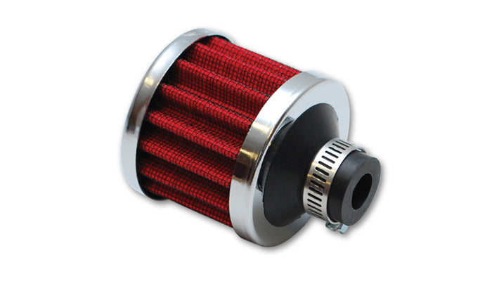 Vibrant Performance Breather - Clamp-On - Round - 1 in OD Tube - 2-1/8 in Round - 2-5/8 in Tall - Reusable - Steel -