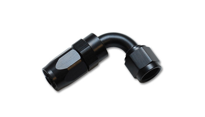 Vibrant Performance Fitting - Hose End - 90 Degree - 20 AN Hose to 20 AN Female - Swivel - Aluminum - Black Anodized -