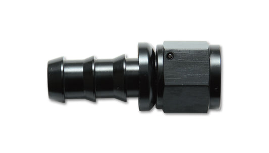 Vibrant Performance Fitting - Hose End - Straight - 12 AN Hose Barb to 12 AN Female - Aluminum - Black Anodized - Each
