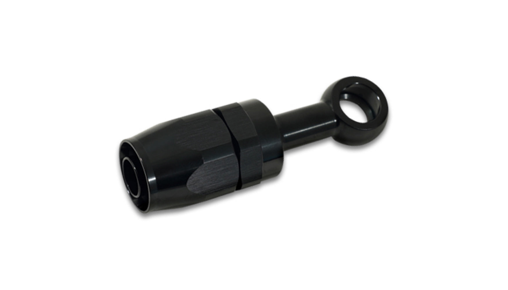 Vibrant Performance Fitting - Hose End - Banjo - Straight - 4 AN to 12 mm Banjo - Swivel - Aluminum - Black Anodized -