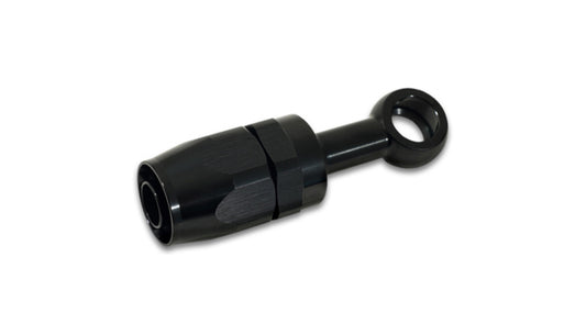 Vibrant Performance Fitting - Hose End - Banjo - Straight - 8 AN to 18 mm Banjo - Swivel - Aluminum - Black Anodized -