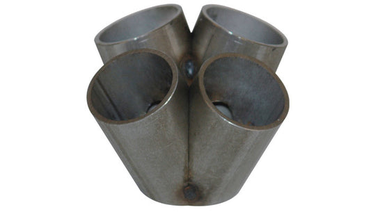 Vibrant Performance Collector - Weld-On - Turbo Manifold Merge Collectors - 3 in Tall - 4 into 1 - 1.875 Primary Tubes