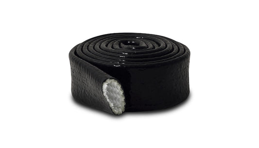Vibrant Performance Hose and Wire Sleeve - Heat Sleeve - 3/4 in ID - 5 ft Long - Silicone / Fiberglass - Black - Each