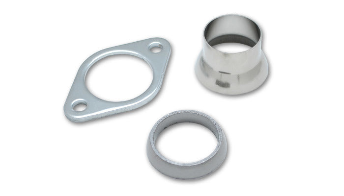 Vibrant Performance Collector Flange - 2-Bolt - 2.5 in ID - 0.375 in Thick - Gasket Included - Stainless - Natural - Kit