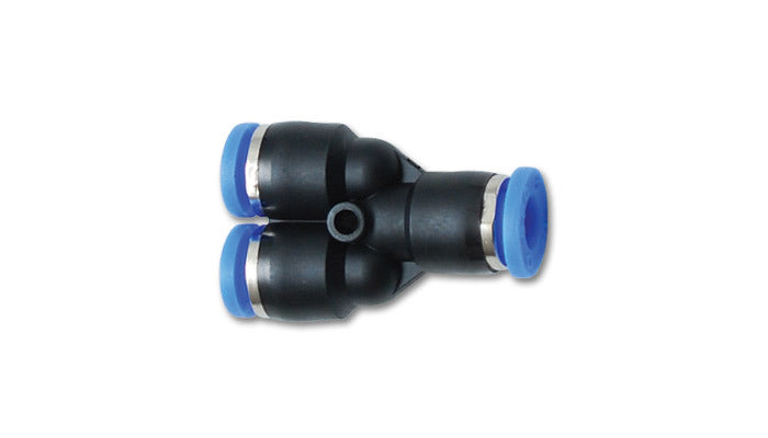 Vibrant Performance Fitting - Y Block - 1/4 in Female Pushlock x 1/4 in Female Pushlock x 1/4 in Female Pushlock -