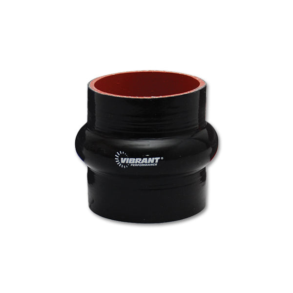 Vibrant Performance Tubing Coupler - Straight - Hump - 4 in ID - 3 in Long - Silicone - Black - Each