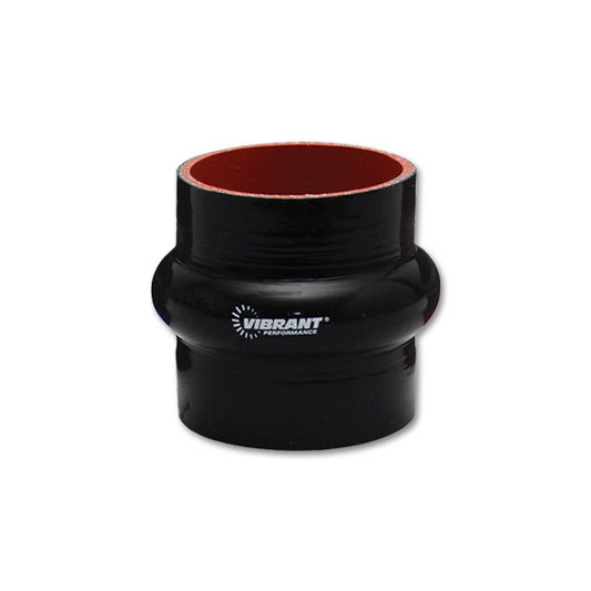 Vibrant Performance Tubing Coupler - Straight - Hump - 4 in ID - 3 in Long - Silicone - Black - Each