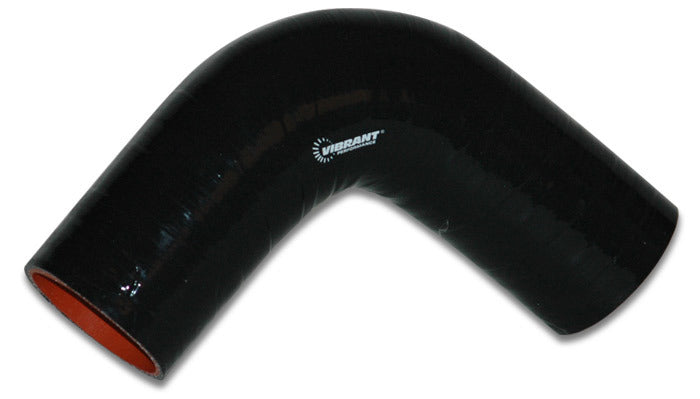 Vibrant Performance Tubing Elbow - 90 Degree - 2-1/2 in ID - 4 x 4 in Legs - Silicone - Black - Each