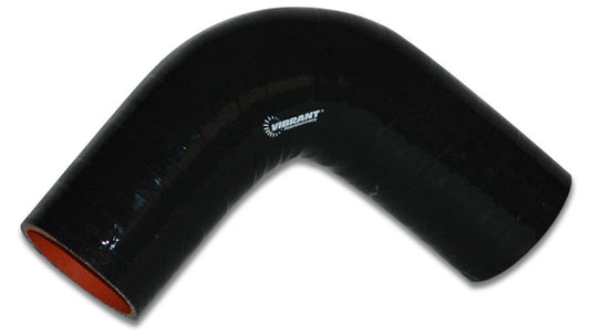Vibrant Performance Tubing Elbow - 90 Degree - 4-1/2 in ID - 3-1/2 x 3-1/2 in Legs - Silicone - Red - Each