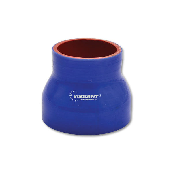 Vibrant Performance Tubing Coupler - Straight - Reducer - 3-1/2 in to 3 in ID - 3 in Long - Silicone - Blue - Each