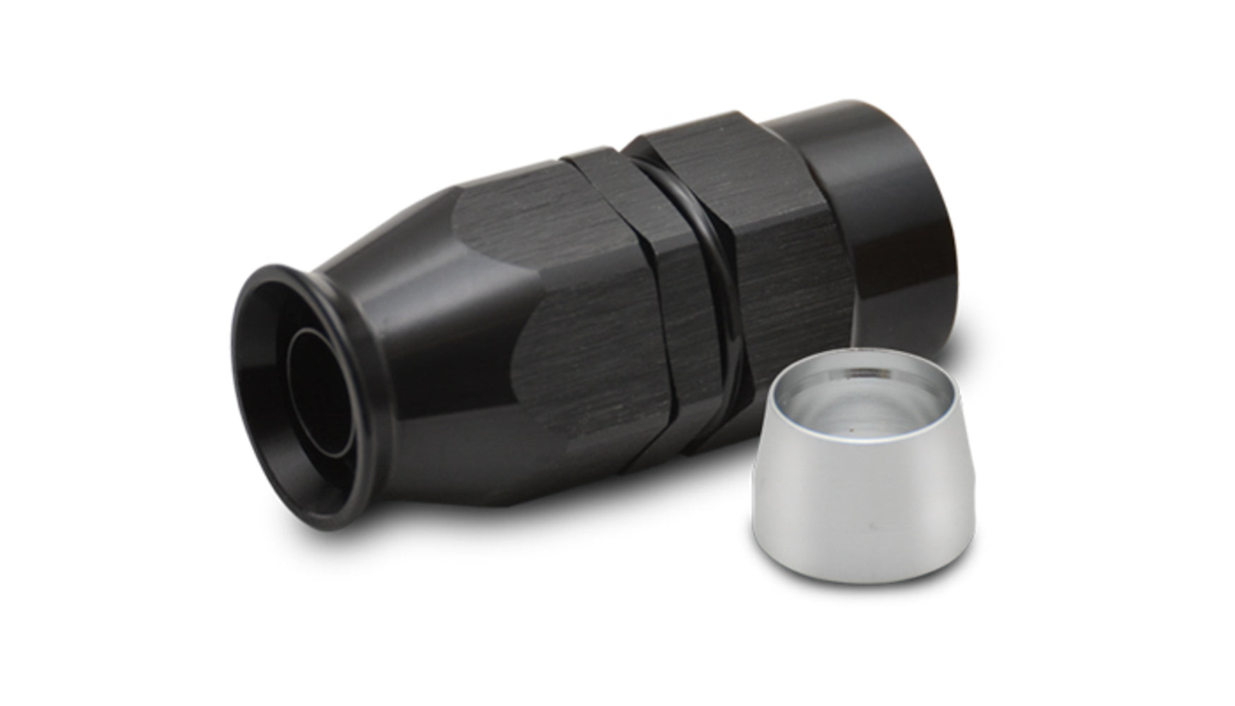 Vibrant Performance Fitting - Hose End - Straight - 12 AN Hose to 12 AN Female - Aluminum - Black Anodized - Each