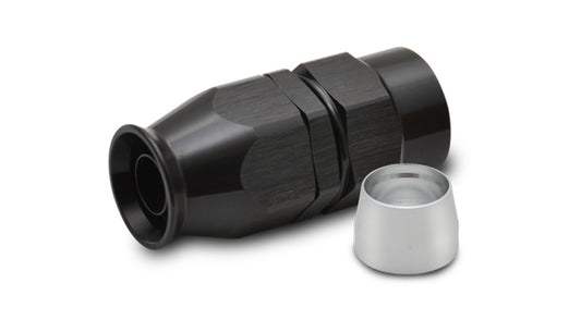 Vibrant Performance Fitting - Hose End - Straight - 12 AN Hose to 12 AN Female - Aluminum - Black Anodized - Each