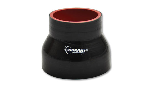 Vibrant Performance Tubing Coupler - Straight - Reducer - 5 in to 6 in ID - 3 in Long - Silicone - Black - Each