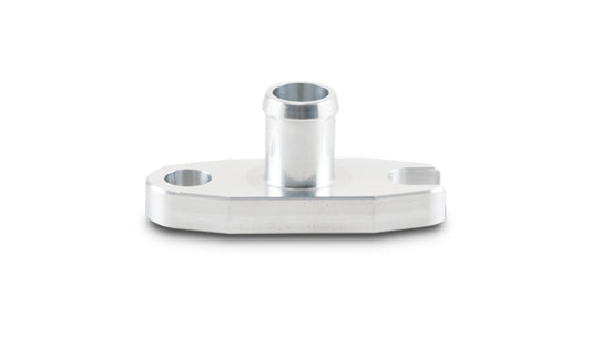 Vibrant Performance Turbo Oil Drain Flange - 5/8 in Hose Barb - Hardware Included - Aluminum - Natural - Various
