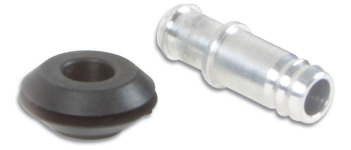 Vibrant Performance Fitting - Vacuum Line - Straight - 10 mm to 3/8 in Hose Barb - 1.50 in Long - Rubber Grommet -