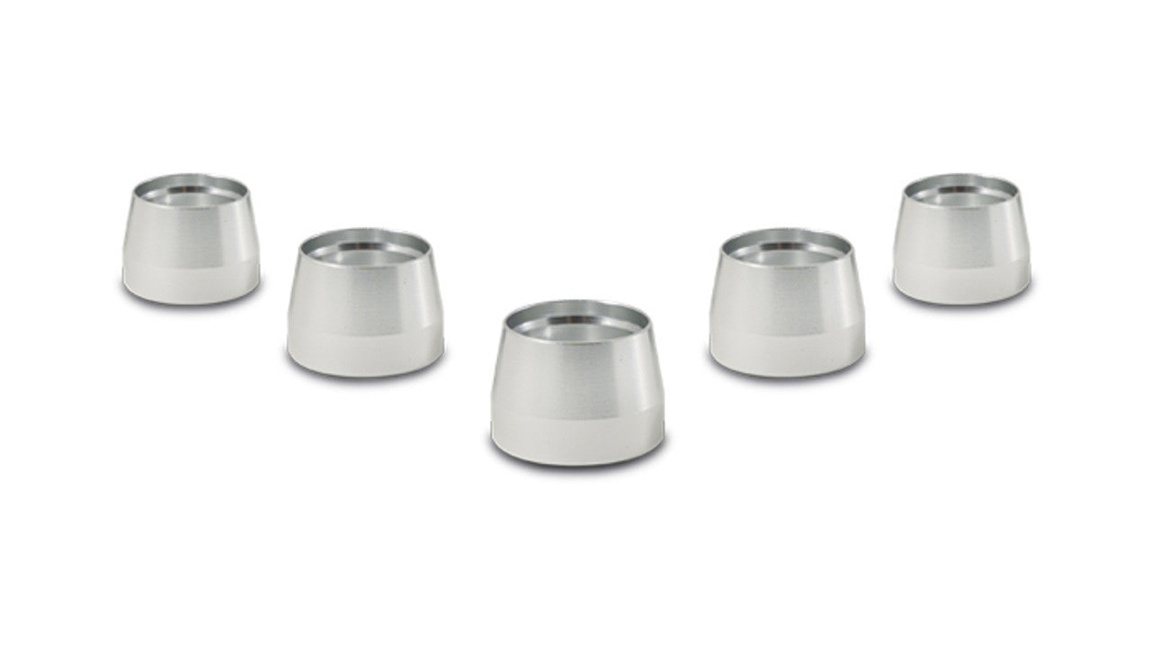 Vibrant Performance Compression Ferrule - 8 AN - Aluminum - PTFE Fittings - Set of 5