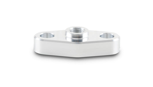 Vibrant Performance Turbo Oil Feed Flange - 1/8 in NPT Female - Hardware Included - Aluminum - Natural - Garrett GT47