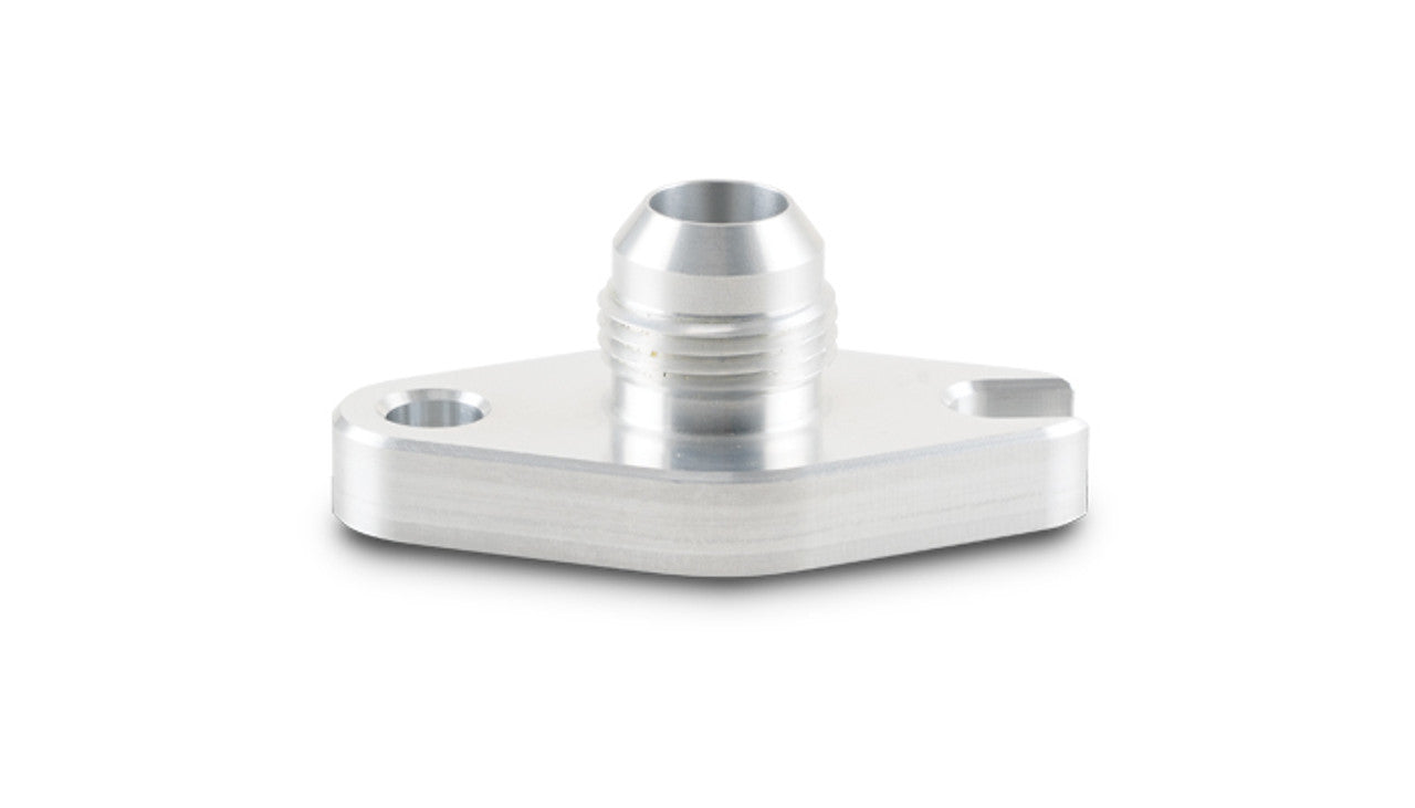 Vibrant Performance Turbo Oil Drain Flange - 10 AN Male - Hardware Included - Aluminum - Natural - Various Garrett /