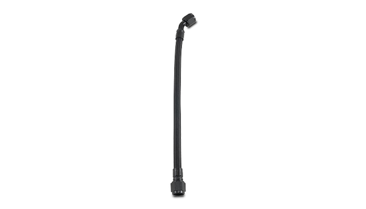 Vibrant Performance AN Hose Assembly - 18 in Long - 8 AN Hose - 8 AN Straight Female to 8 AN 45 Degree Female -