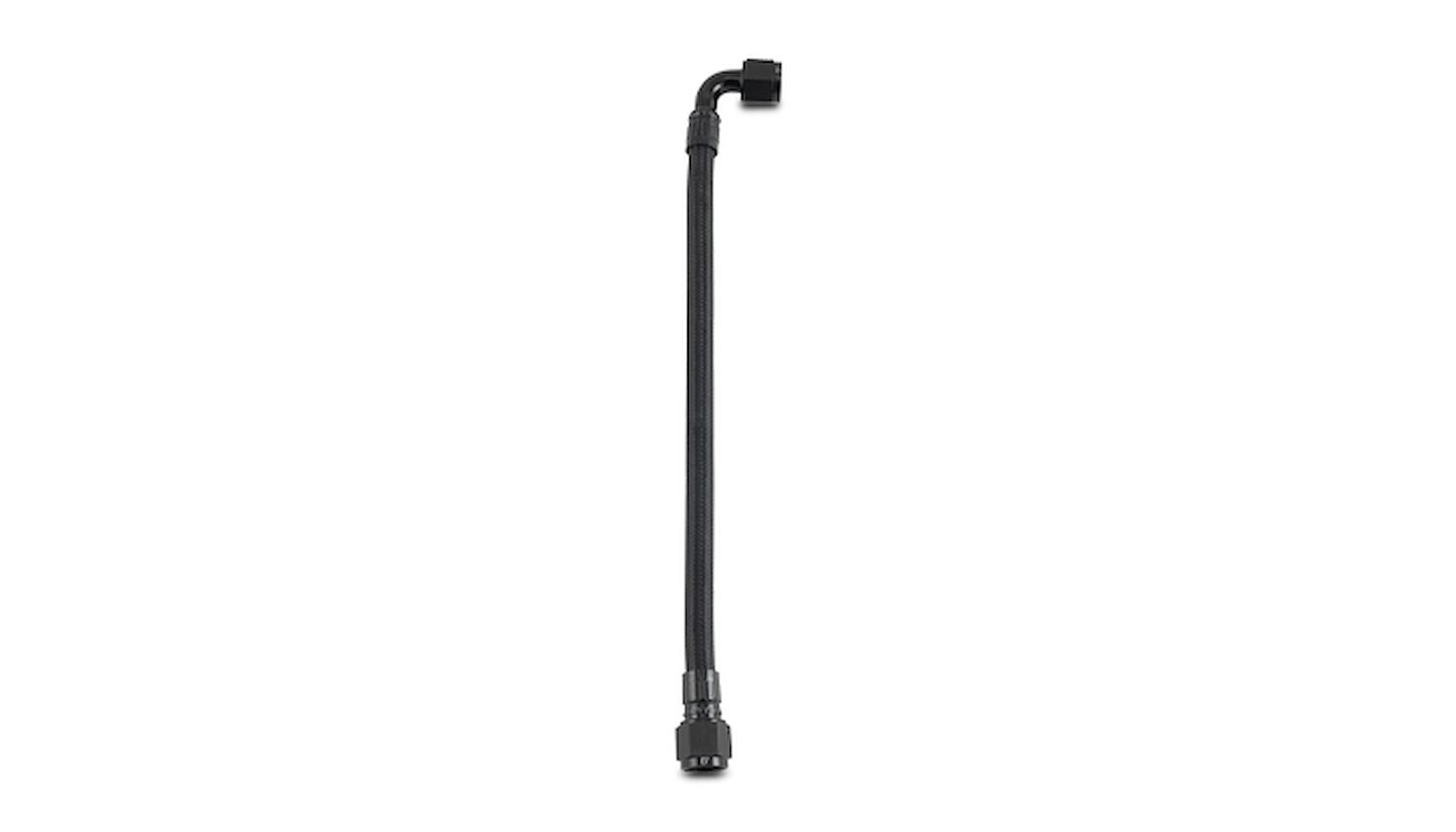 Vibrant Performance AN Hose Assembly - 18 in Long - 6 AN Hose - 6 AN Straight Female to 6 AN 90 Degree Female -