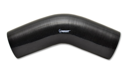 Vibrant Performance Tubing Elbow - 45 Degree - 5 in ID - 4 in Legs - Silicone - Black - Each