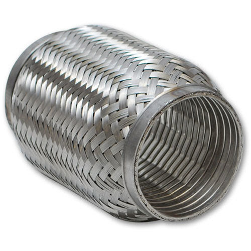 Vibrant Performance Exhaust Flex Pipe - TurboFlex - Weld-On - Flexible - 3 in Inlet - 3 in Outlet - 8 in Long -