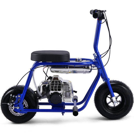 MotoTec Wild Rover 49cc 2-Stroke Kids Gas Mini Bike Blue - view 2