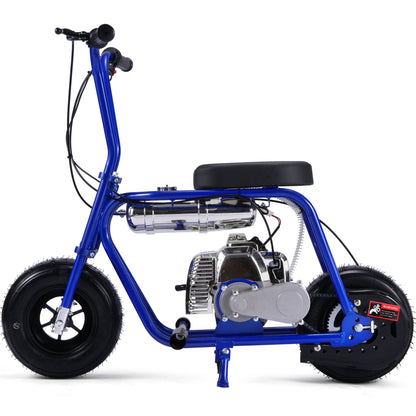 MotoTec Wild Rover 49cc 2-Stroke Kids Gas Mini Bike Blue - view 5