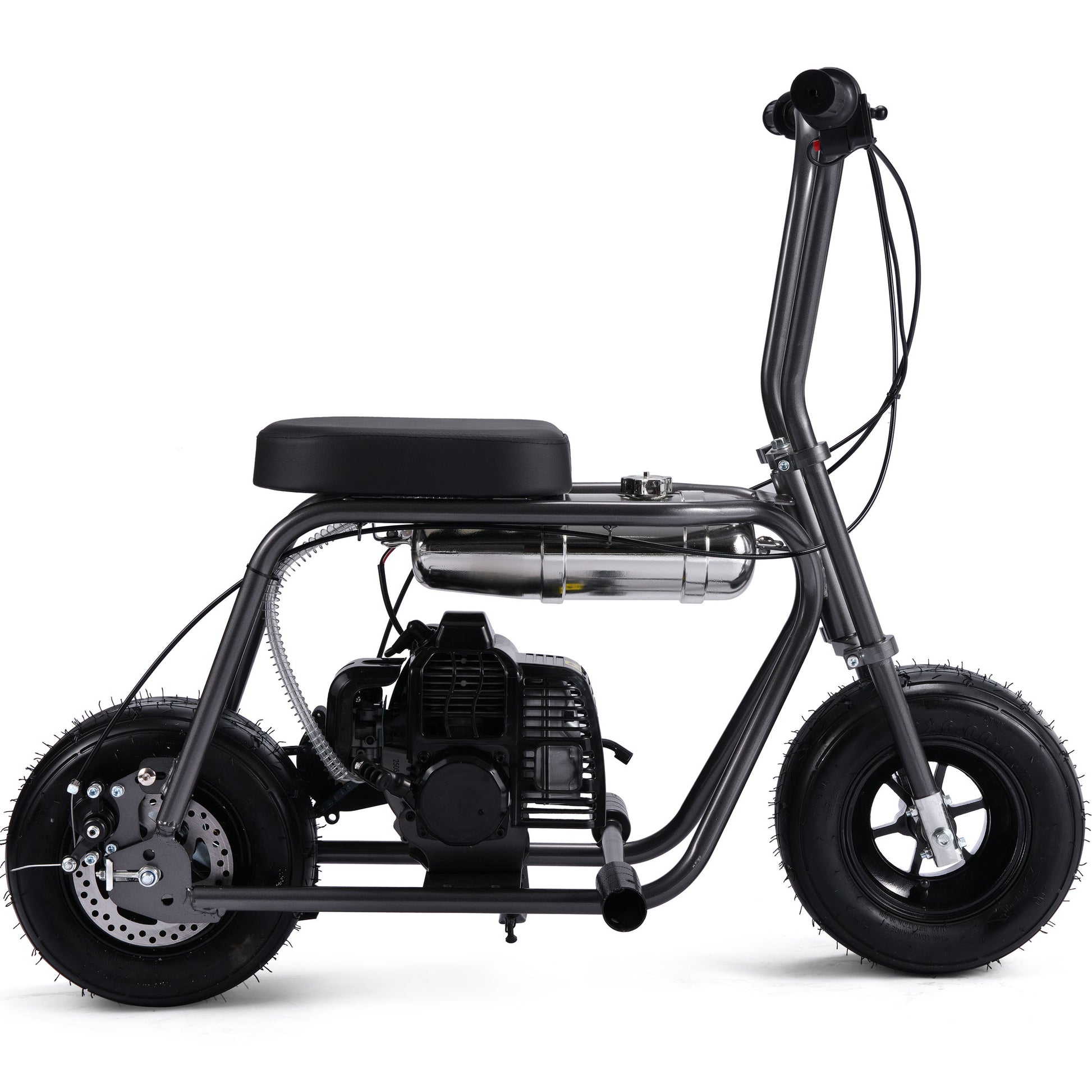 MotoTec Wild Rover 49cc 2-Stroke Kids Gas Mini Bike Grey - view 2