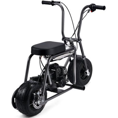 MotoTec Wild Rover 49cc 2-Stroke Kids Gas Mini Bike Grey - view 3