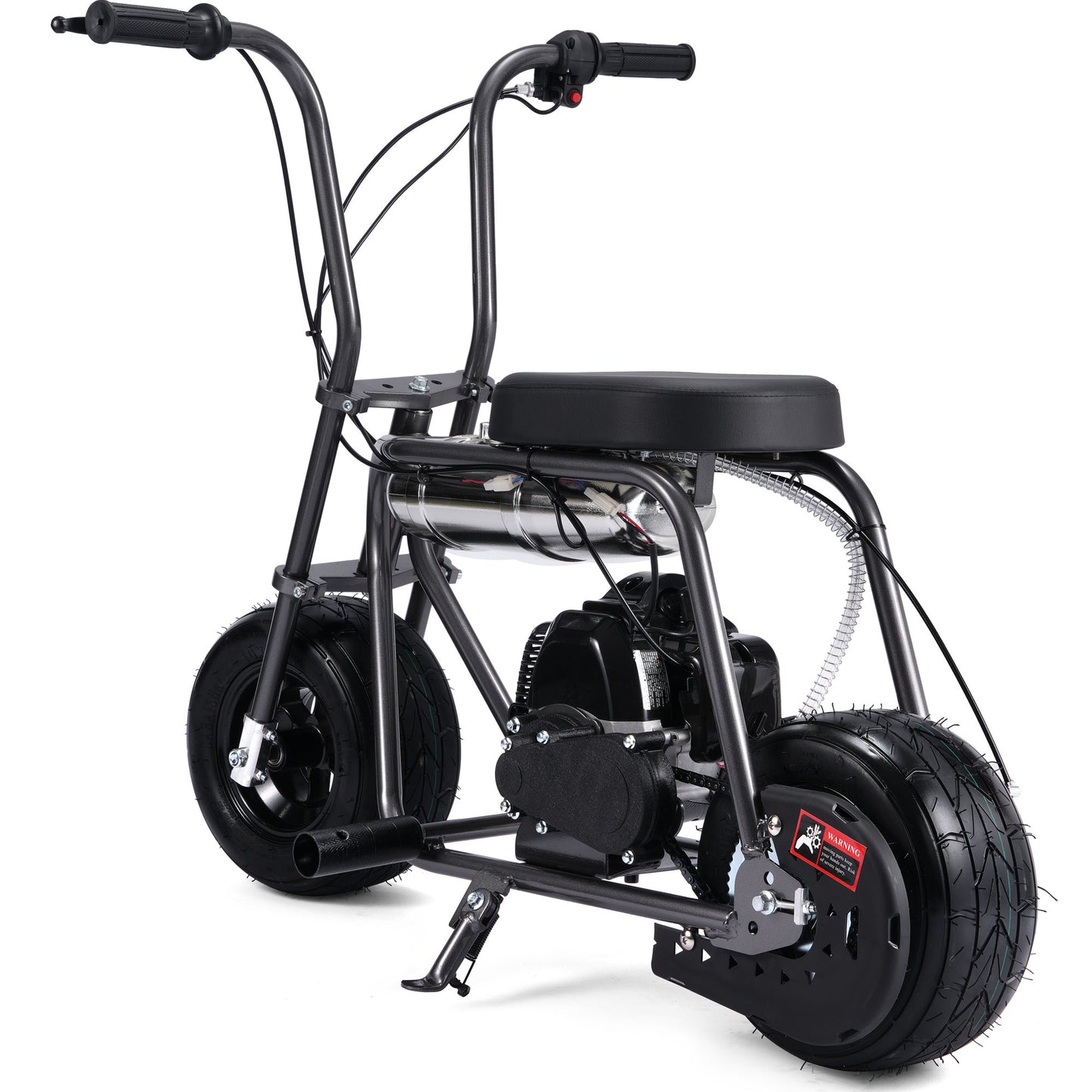 MotoTec Wild Rover 49cc 2-Stroke Kids Gas Mini Bike Grey - view 4