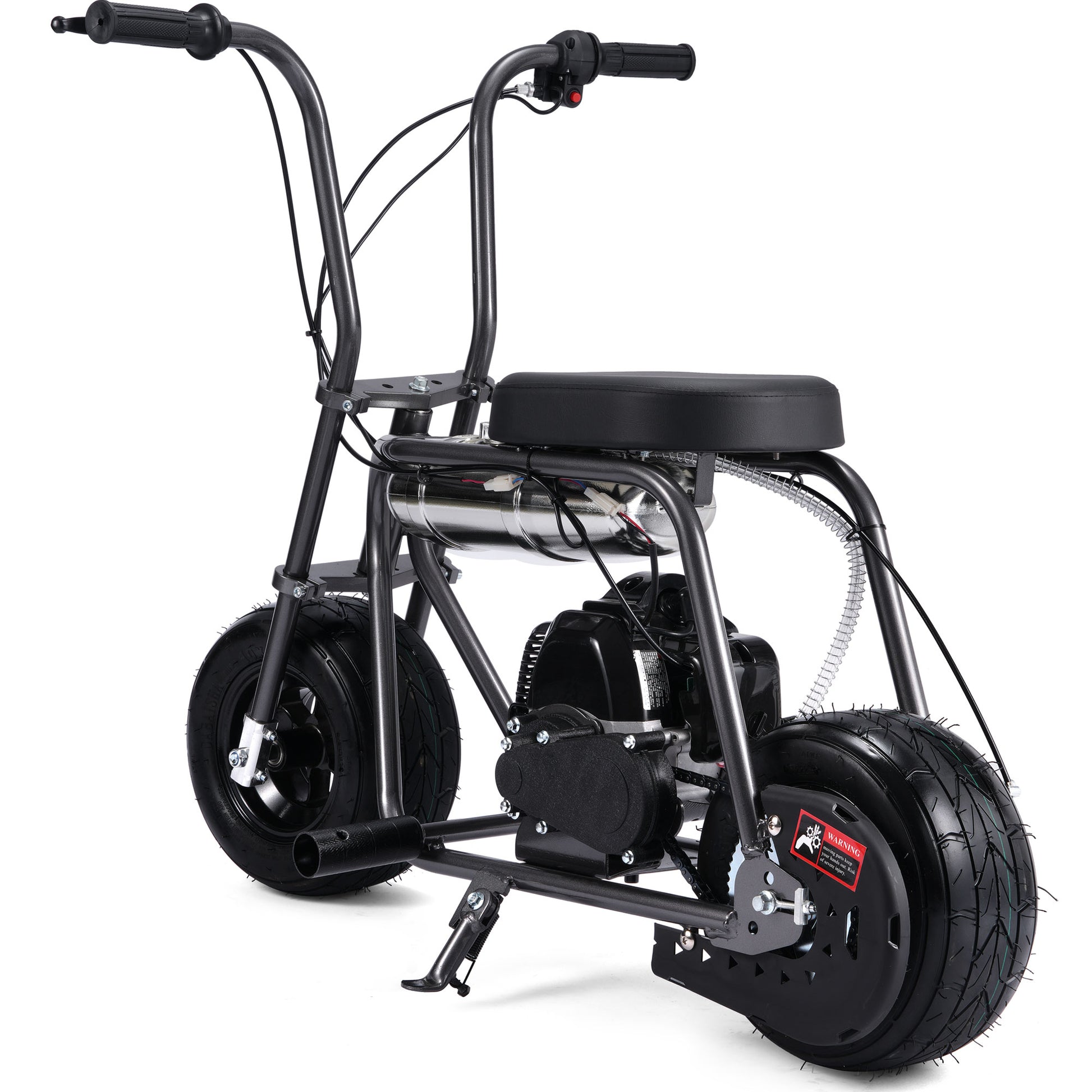MotoTec Wild Rover 49cc 2-Stroke Kids Gas Mini Bike Grey - view 4