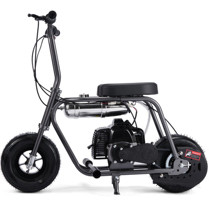MotoTec Wild Rover 49cc 2-Stroke Kids Gas Mini Bike Grey - view 5