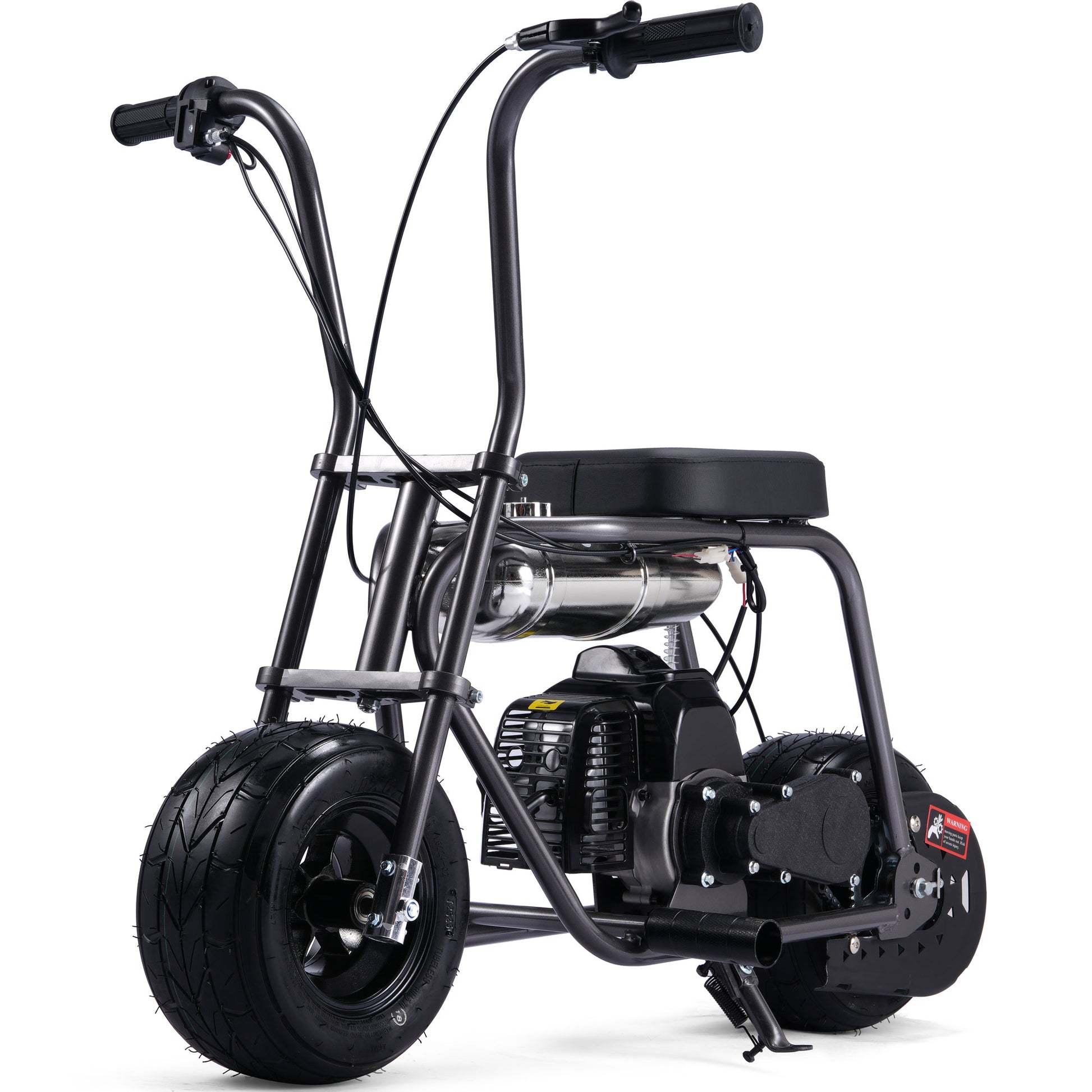 MotoTec Wild Rover 49cc 2-Stroke Kids Gas Mini Bike Grey - view 6