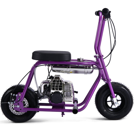 MotoTec Wild Rover 49cc 2-Stroke Kids Gas Mini Bike Purple - view 2
